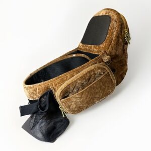 Tushbaby Hip Seat Brown "Sable" with Gold Tone Accent Boho